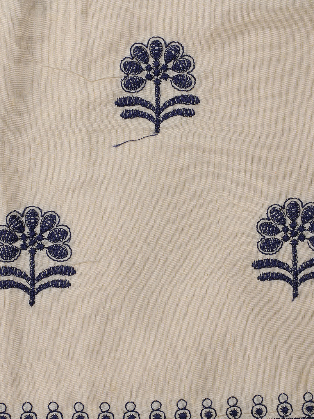 Neck Embroidered Cotton Blend Unstitched Suit With Dupatta