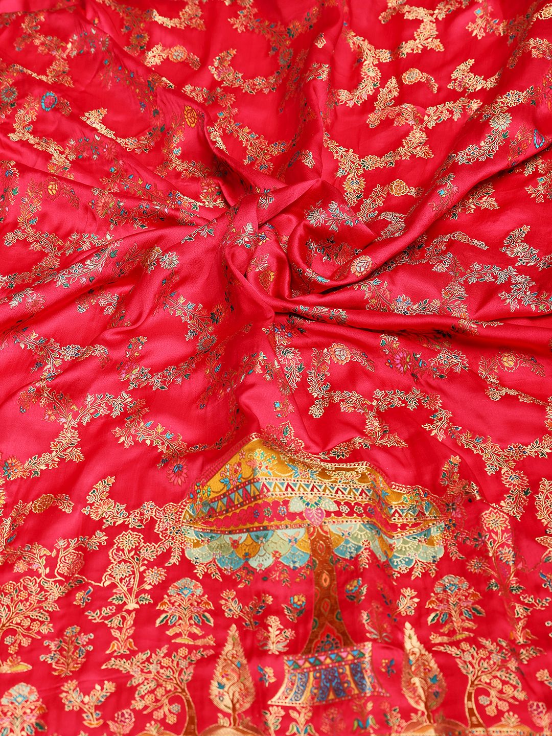 Woven Design Satin Saree