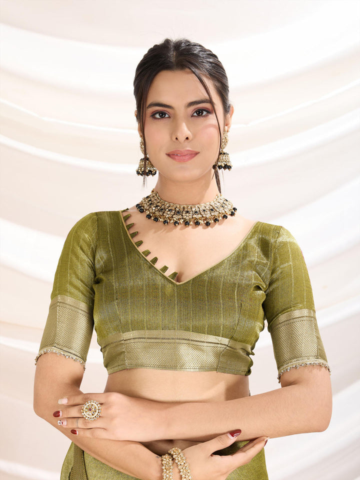 Woven Design Linen Blend Saree