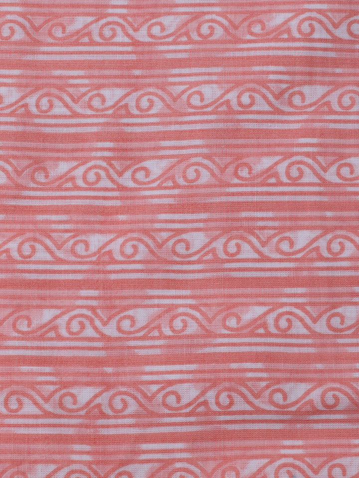 Printed Cotton Blend Unstitched Suit With Dupatta