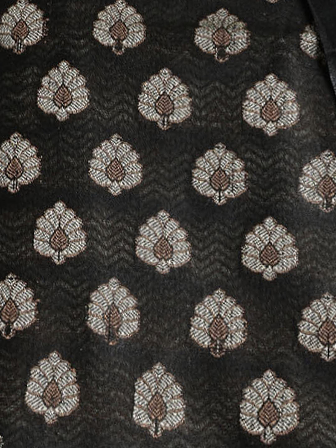 Woven Banarasi Chanderi Unstitched Suit With Dupatta