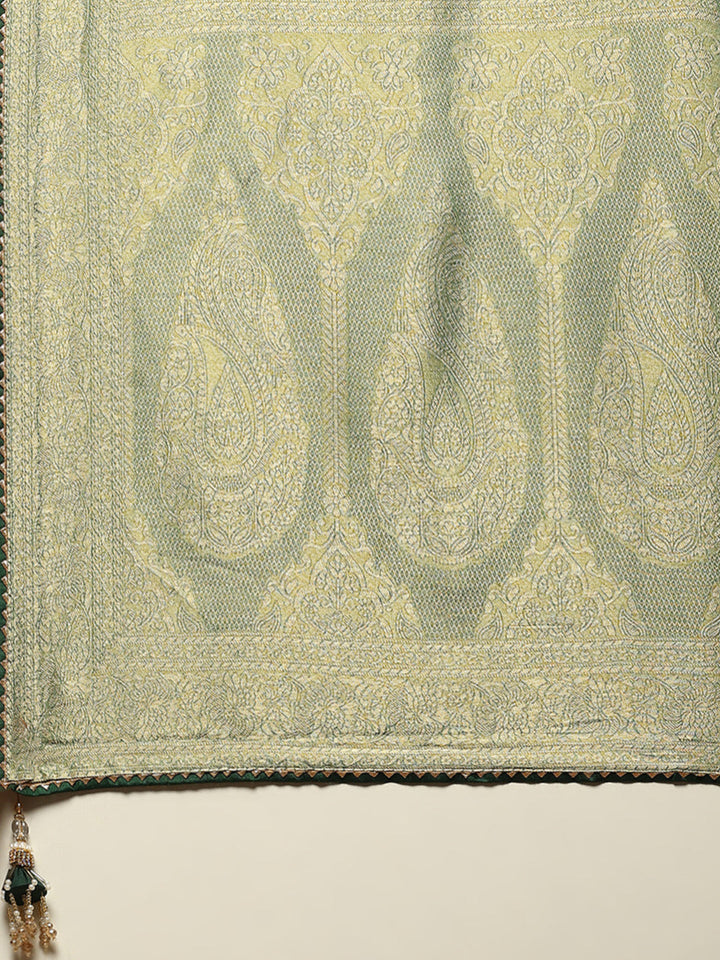 Embroidered Dola Silk Saree