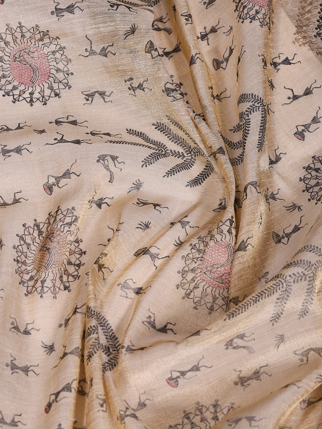 Zaari Border Cotton Blend Saree