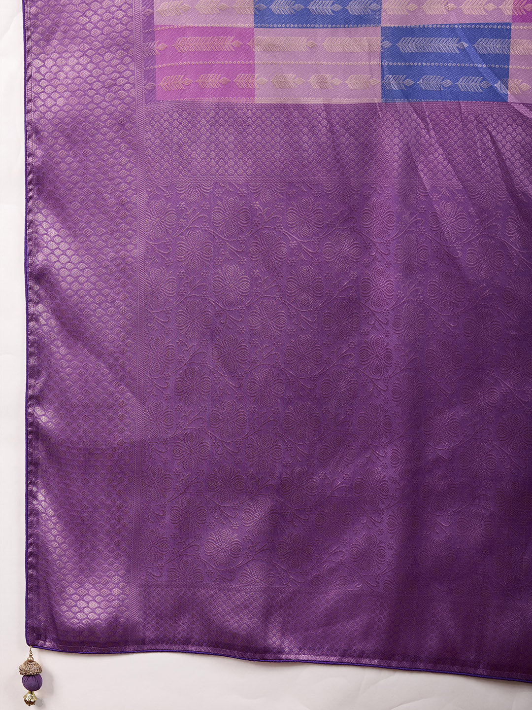 Block Printed Art Silk Saree