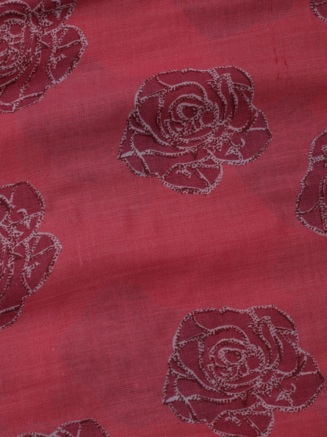 Printed Cotton Blend Unstitched Suit With Dupatta