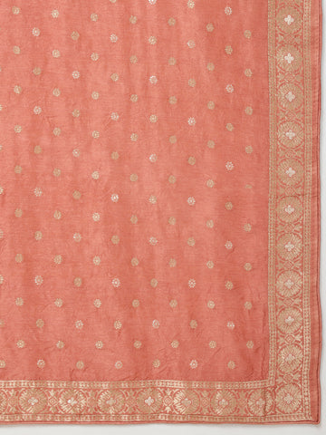 Woven Chanderi Unstitched Suit Piece With Dupatta