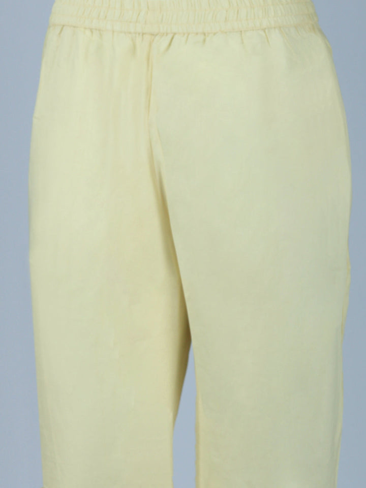 Embroidered Cotton Blend Kurta With Pant &amp; Dupatta