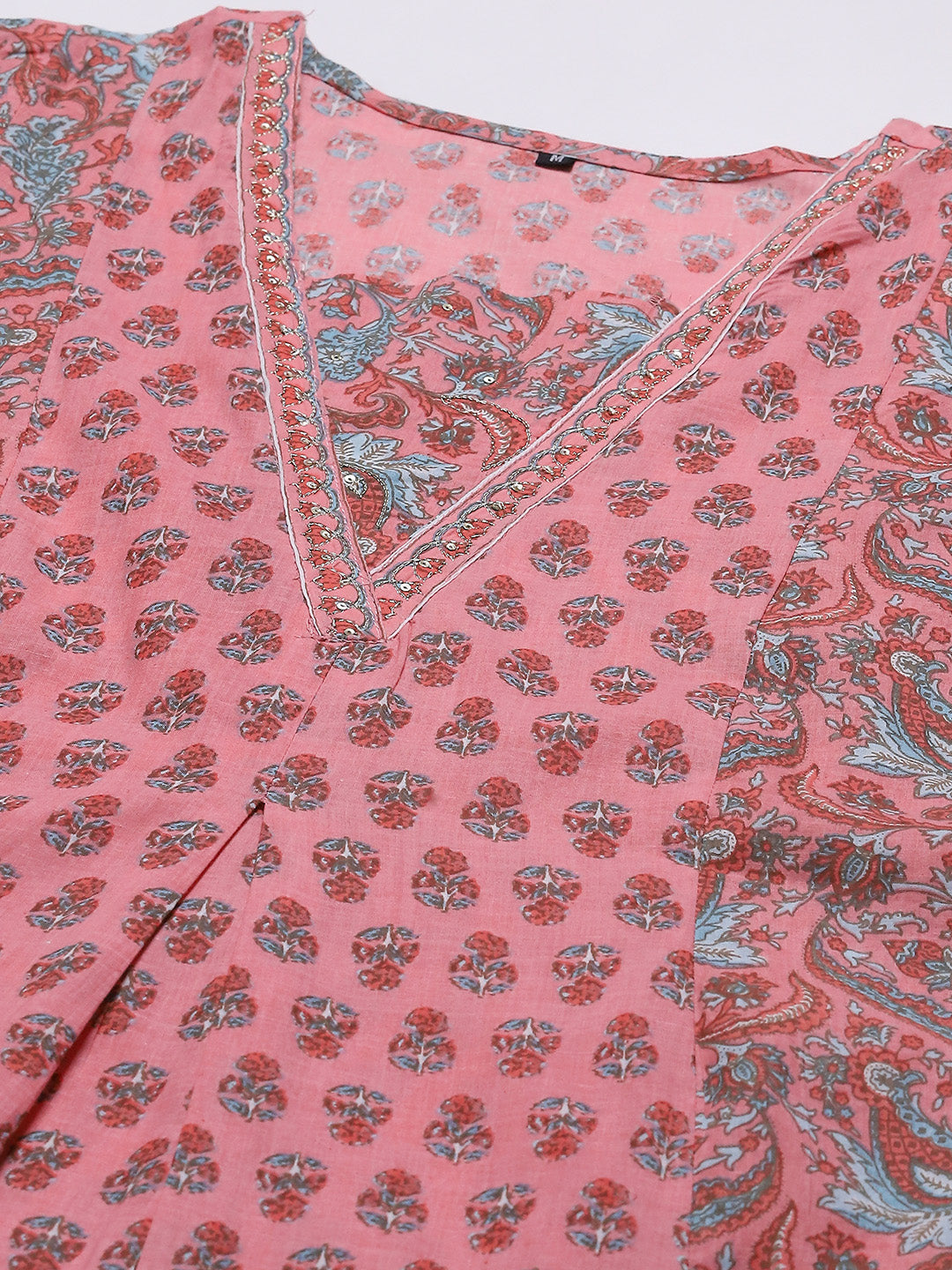 Printed Cotton Blend Kurta &amp; Pants