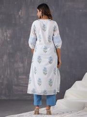 Printed Cotton Kurti With Pants