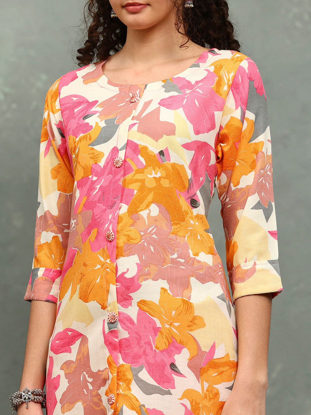 Floral Printed Cotton Kurta