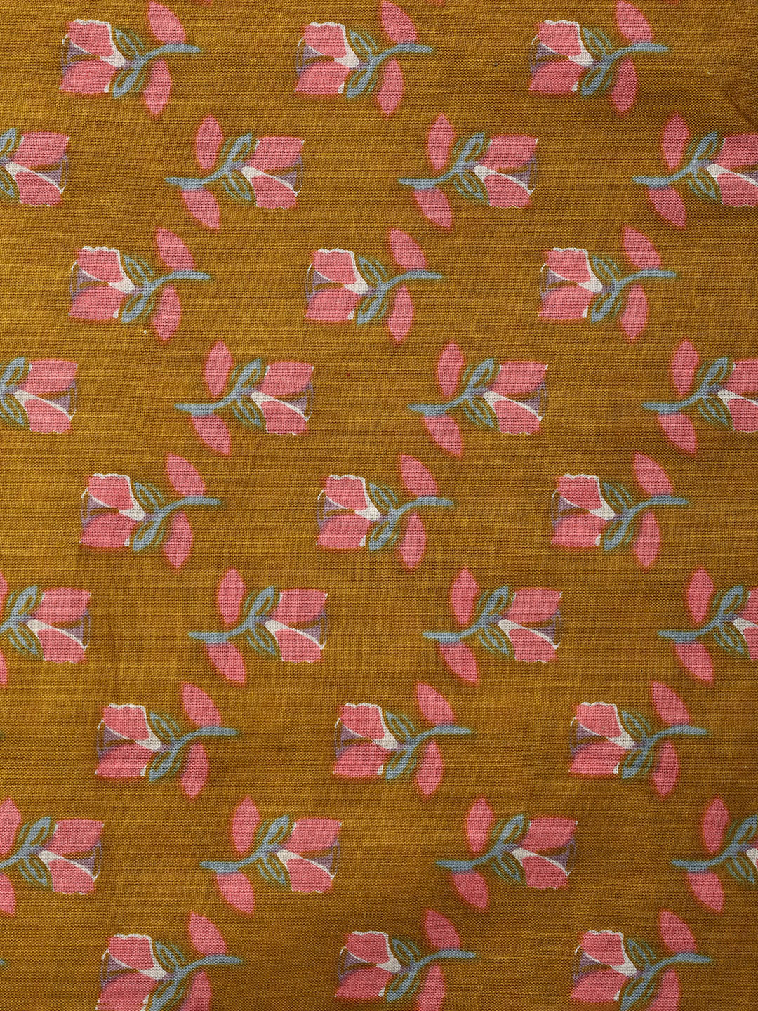 Printed Cotton Blend Unstitched Suit With Dupatta