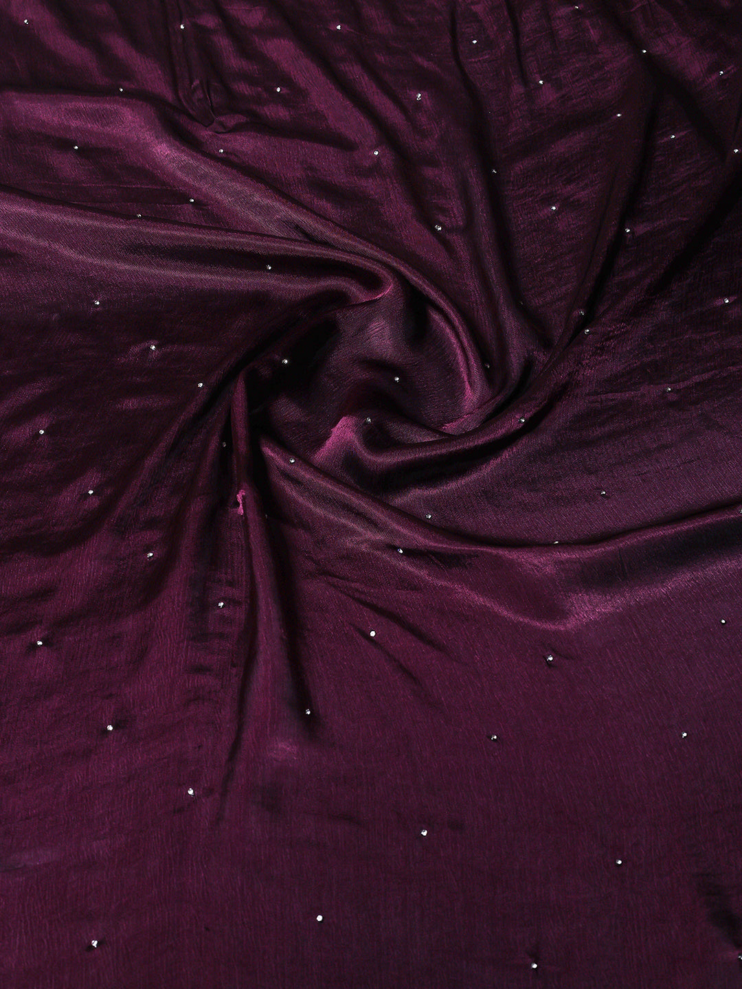 Stone Embroidered Chinon Saree