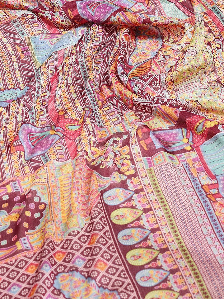 Printed Art Silk Saree