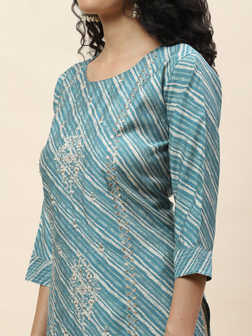 Embroidered Muslin Kurta