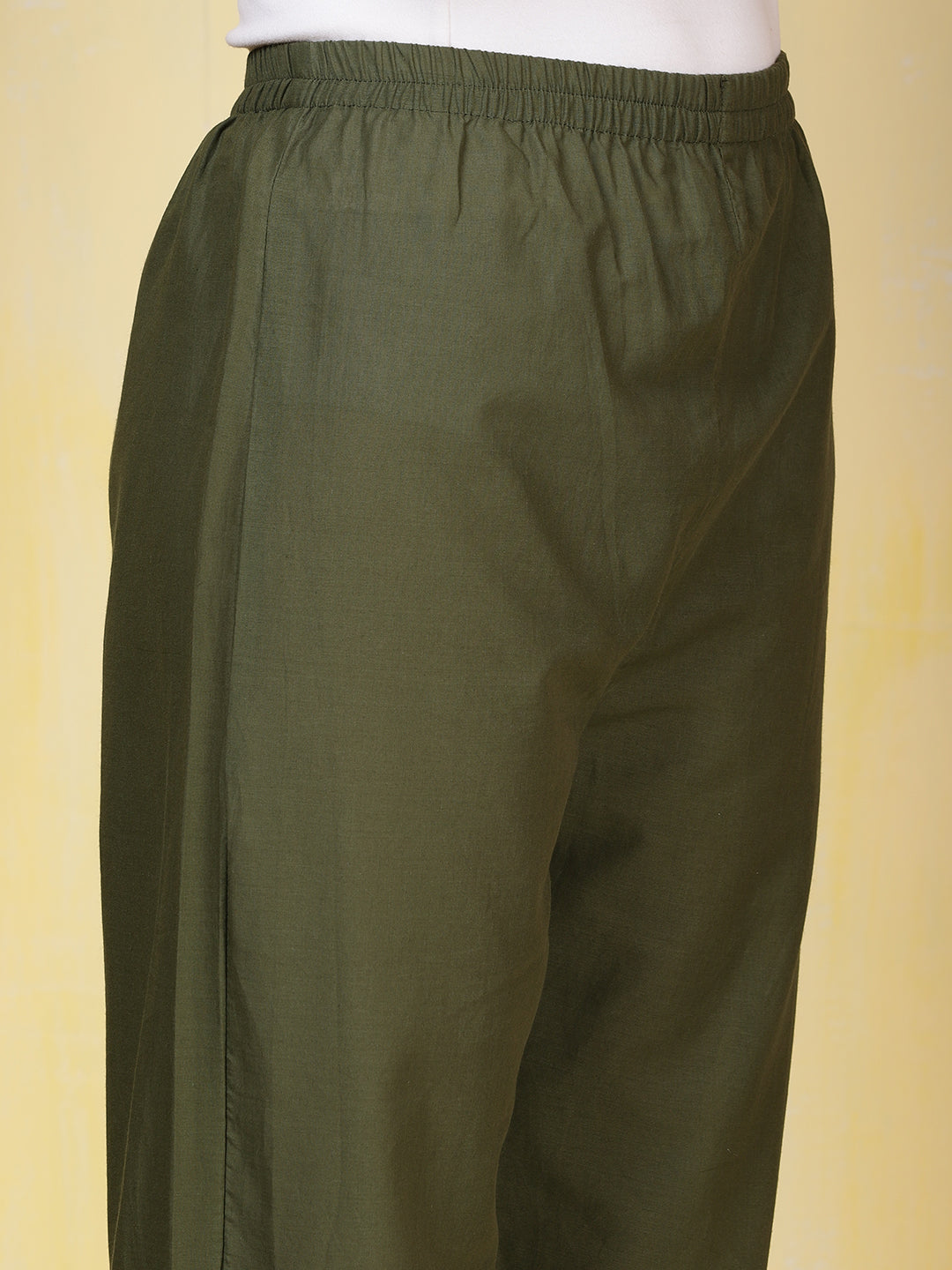 Printed Cotton Blend Kurta With Pants