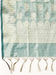 Woven Chanderi Unstitched Suit With Dupatta