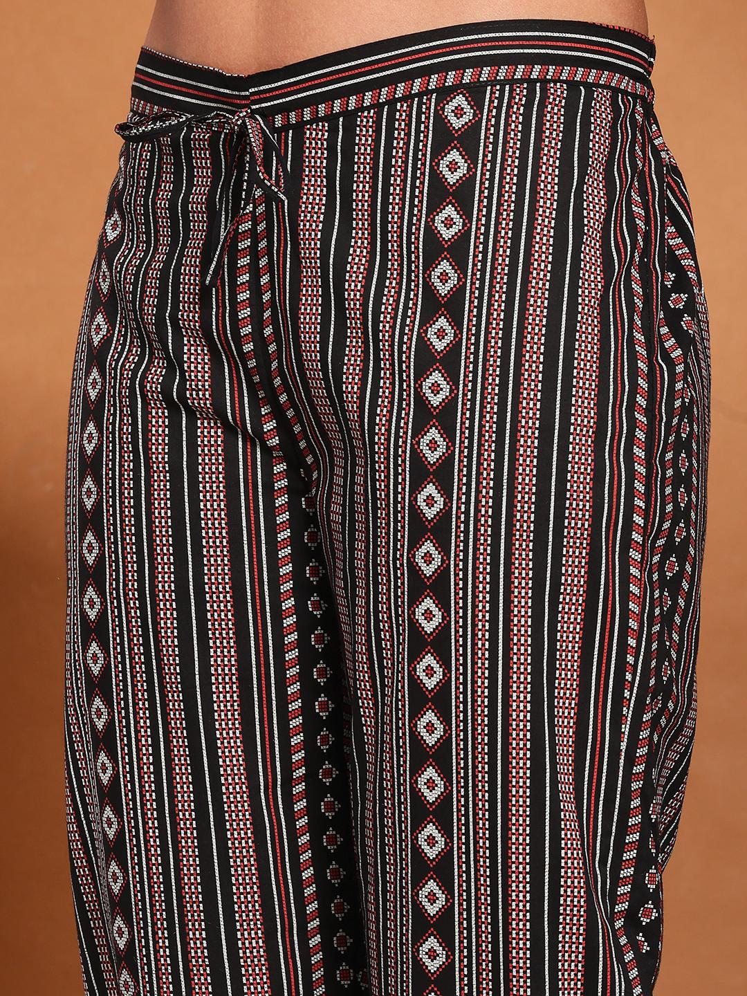 Printed Cotton Blend Kurta With Pant