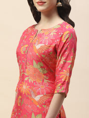 Printed Cotton Kurta With Pants