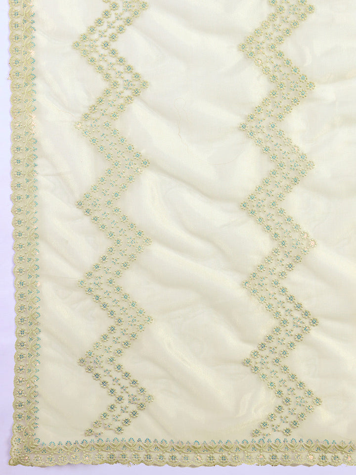 Embroidered Net Saree