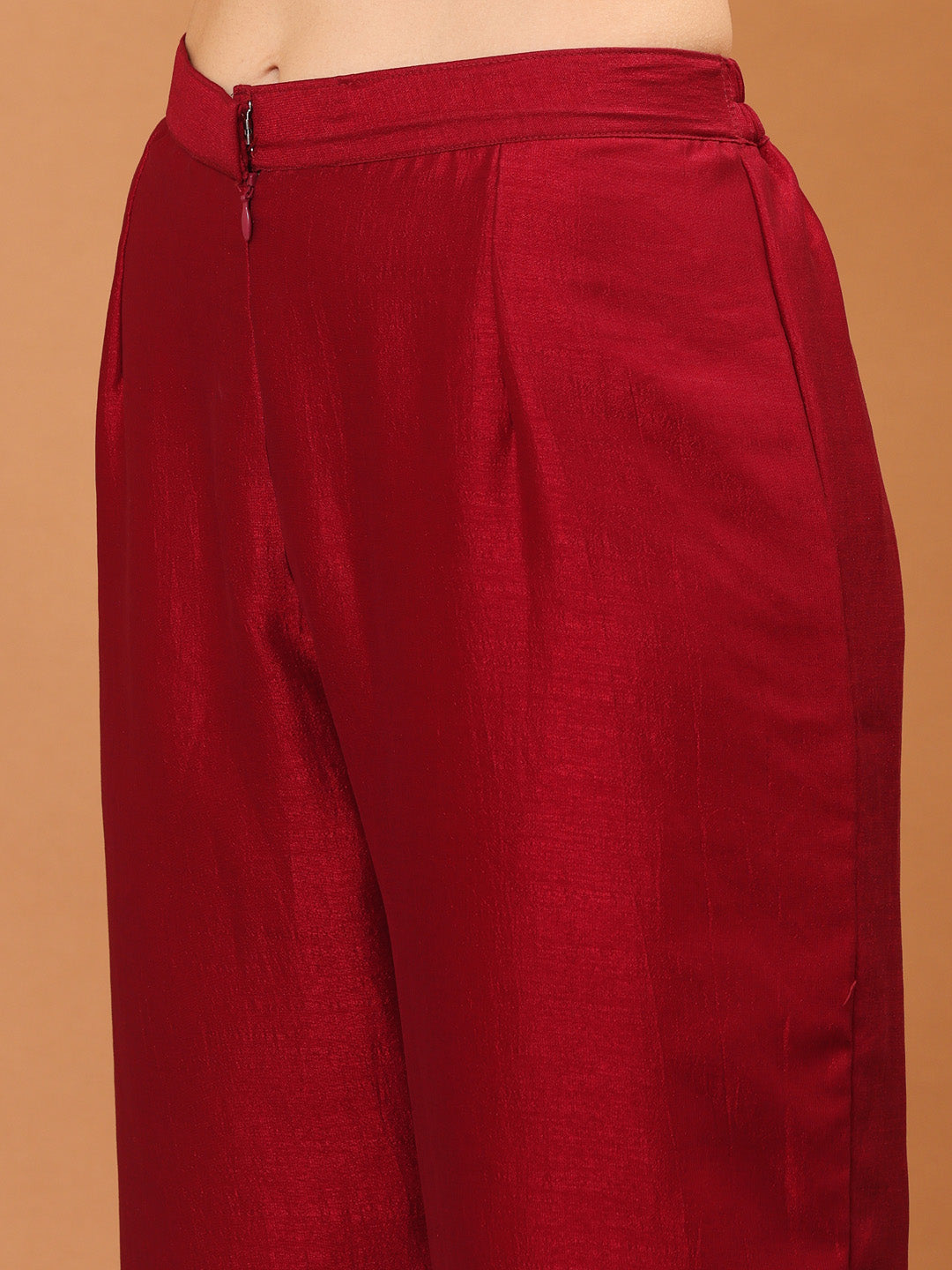 Zari Embroidery Handloom Kurta With Pants &amp; Dupatta