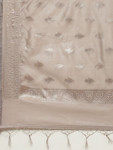 Woven Chanderi Unstitched Suit With Dupatta