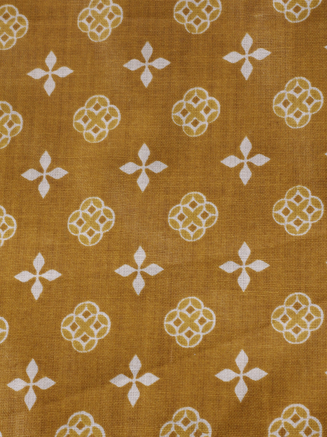 Printed Cotton Blend Unstitched Suit With Pant &amp; Dupatta