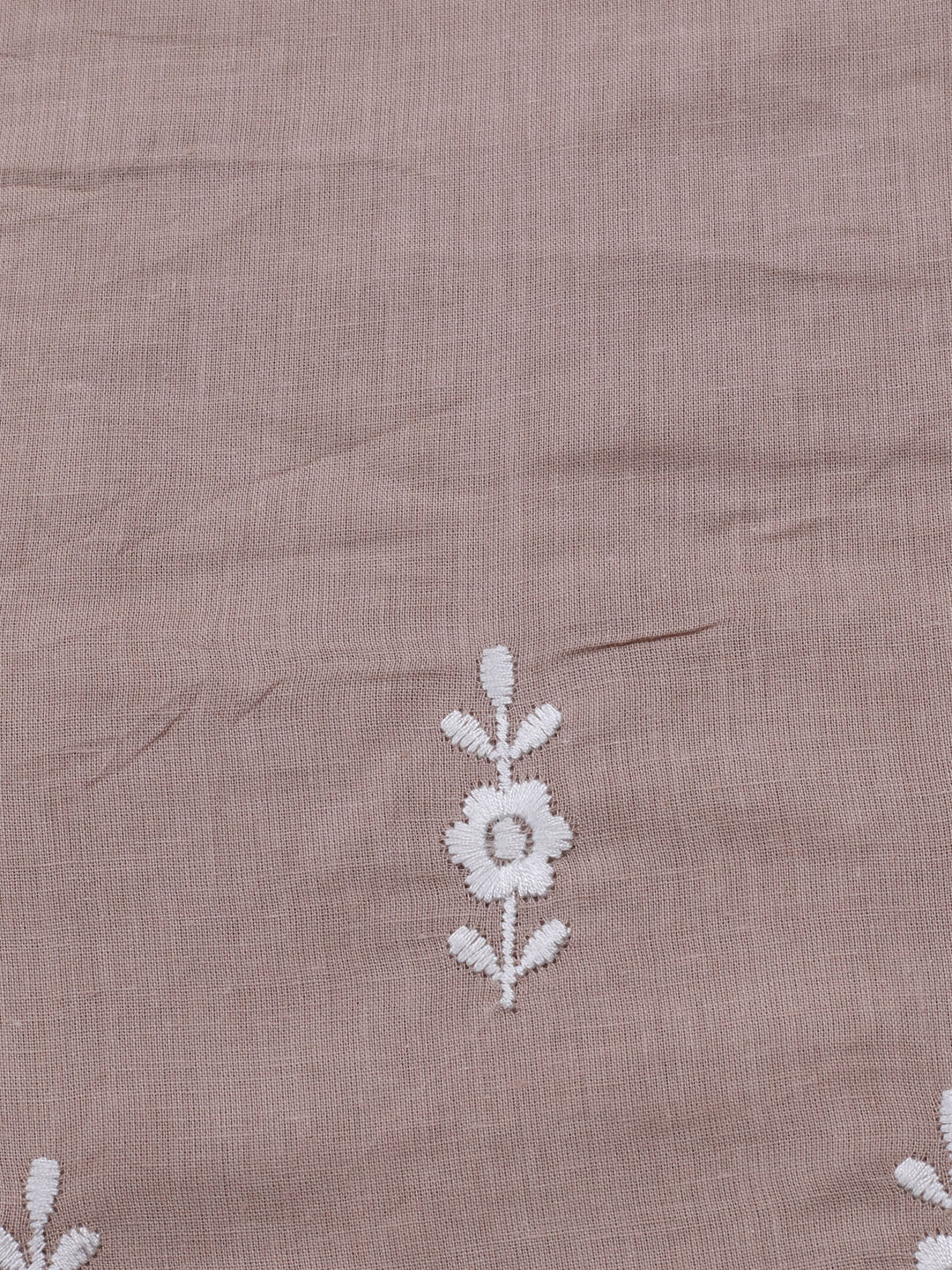 Neck Embroidered Cotton Blend Unstitched Suit With Dupatta