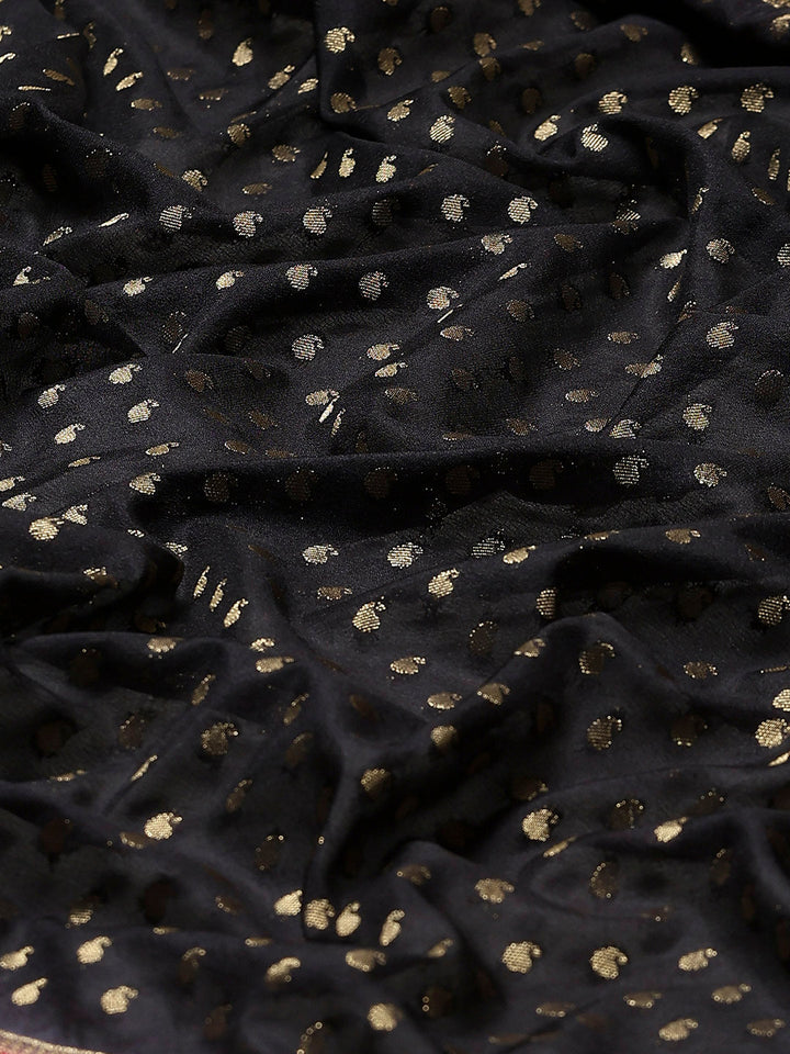 Plain Crepe Saree