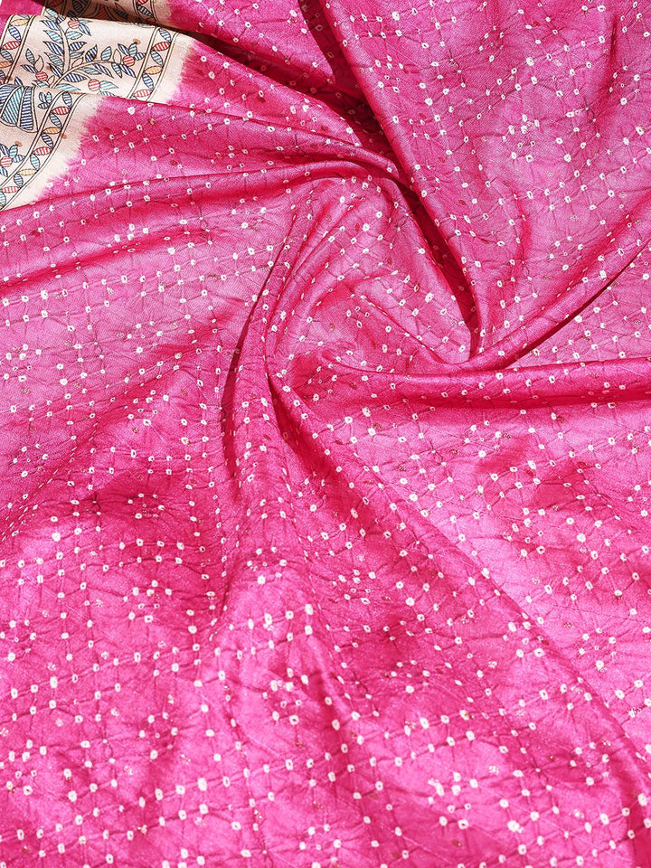 Printed Tussar Silk Saree
