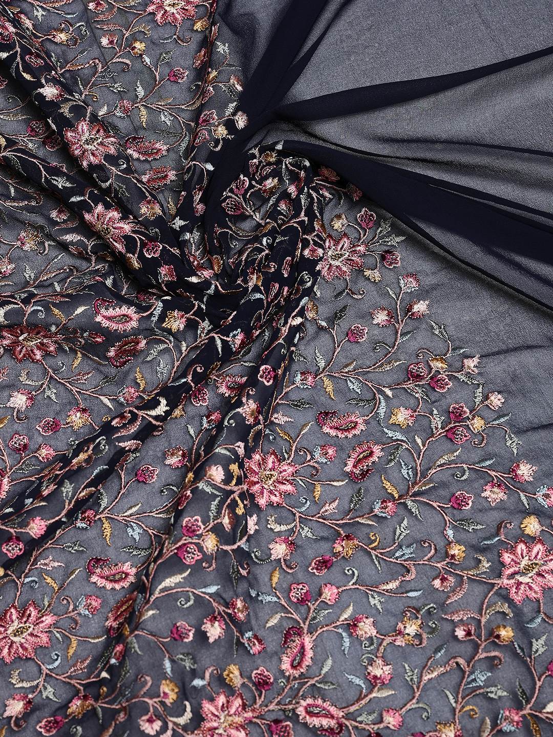Embroidered Georgette Saree