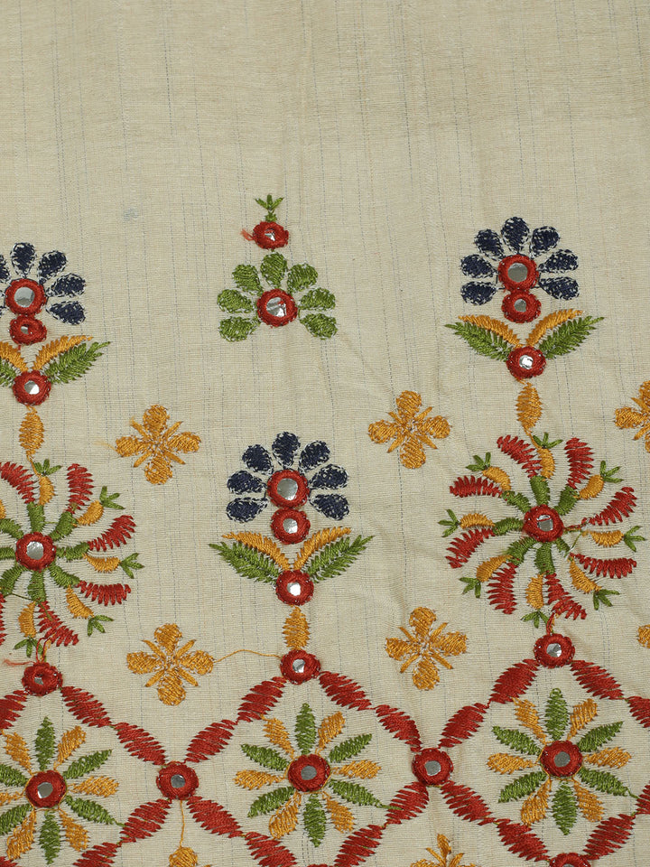 Printed Cotton Unstitched Suits Printed Suit With Pant &amp; Dupatta