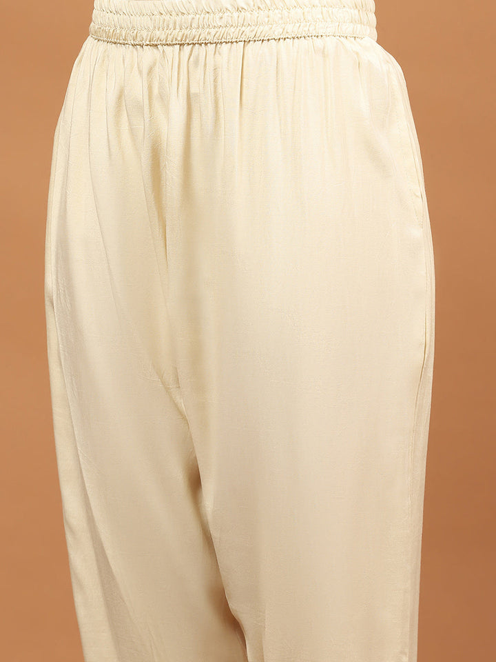 Embroidery Tissue Kurta With Pants &amp; Dupatta