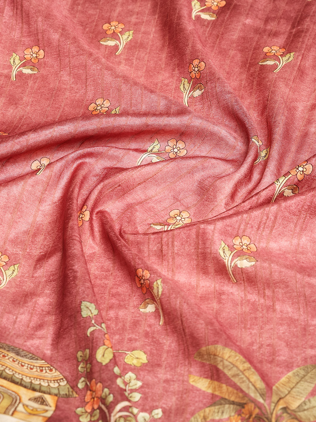Digital Printed Tussar Saree