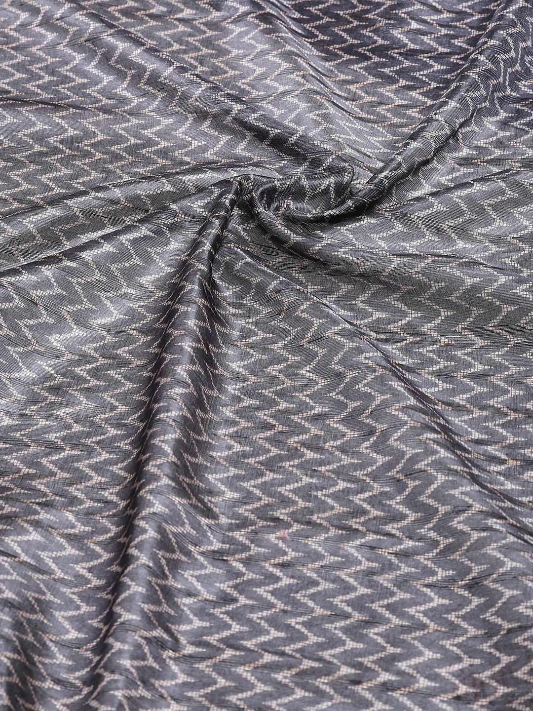 Printed Tussar Silk Saree