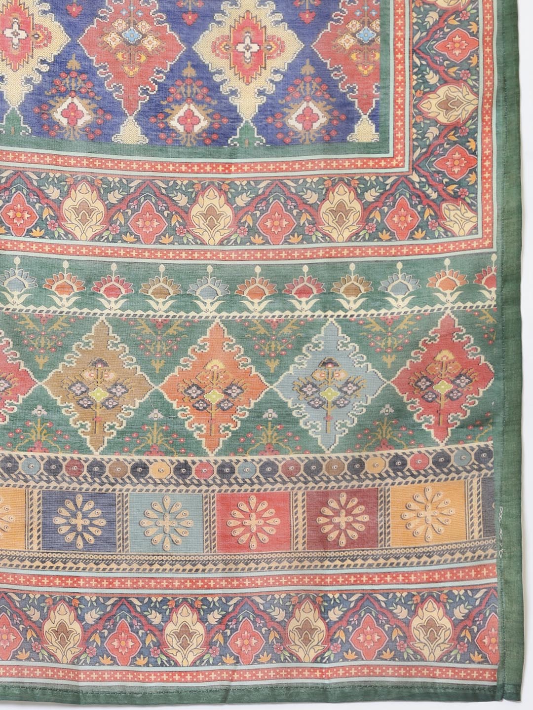 Printed Chanderi Unstitched Suit Piece With Dupatta