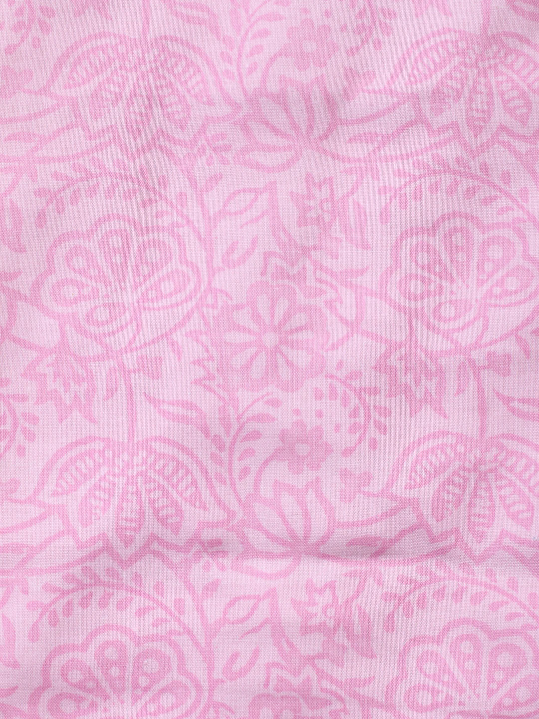 Printed Cotton Blend Unstitched Suit With Pant &amp; Dupatta