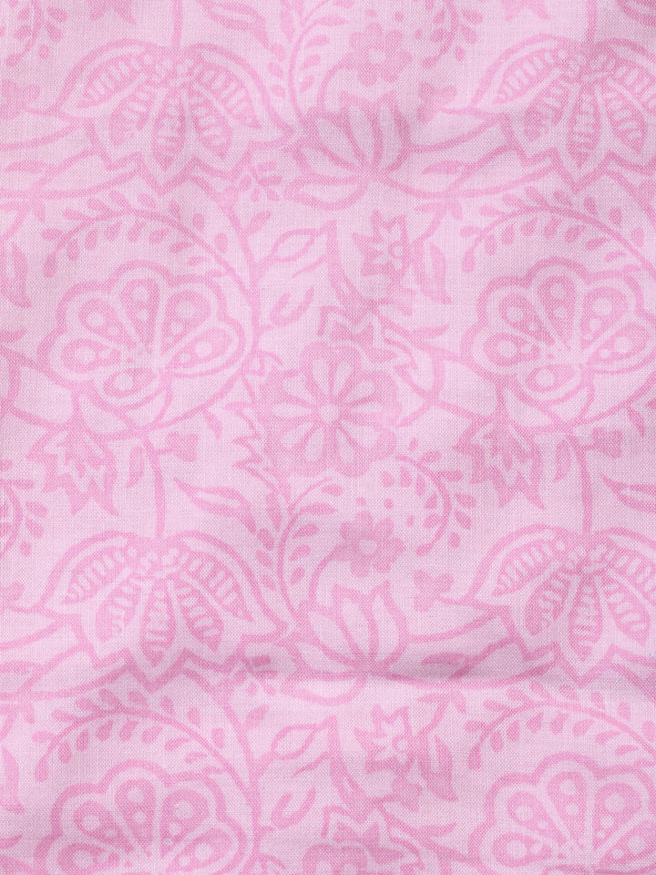 Printed Cotton Blend Unstitched Suit With Pant &amp; Dupatta