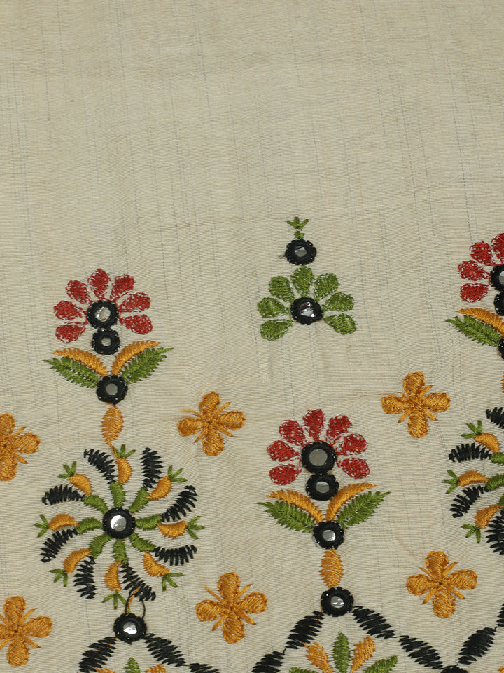 Printed Cotton Unstitched Suits Printed Suit With Pant &amp; Dupatta