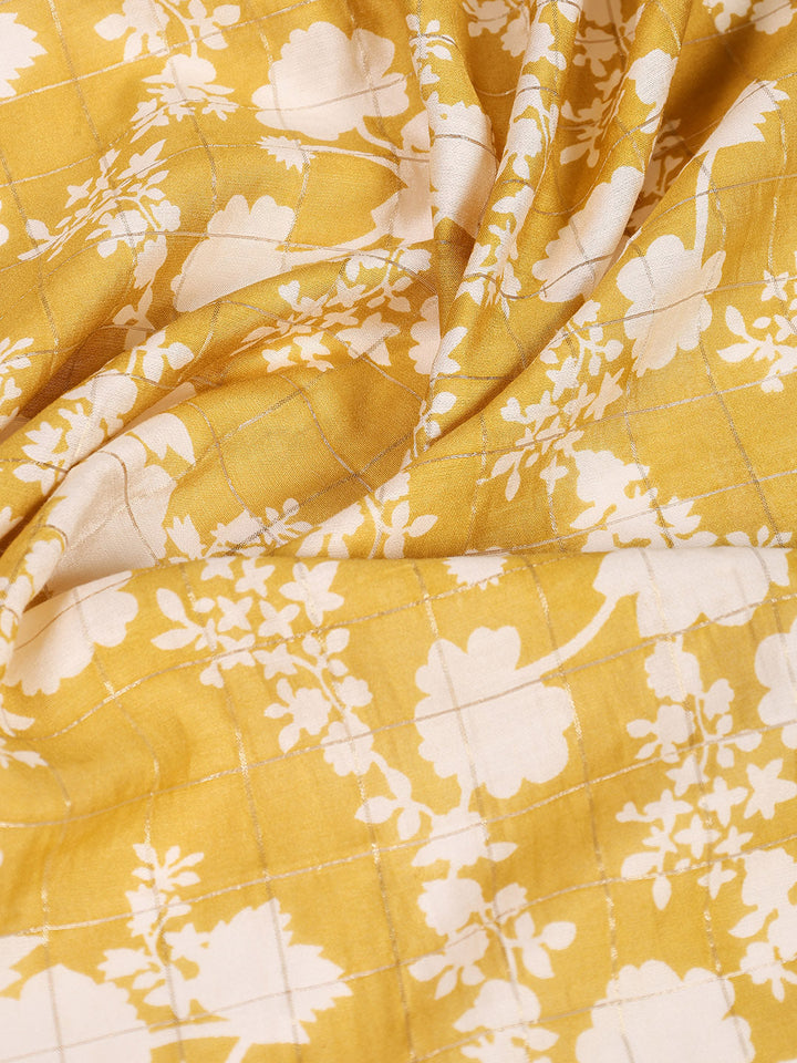 Floral Printed Art Silk Saree