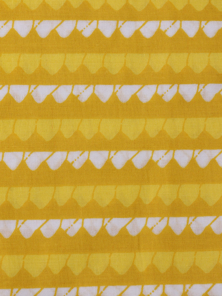 Printed Cotton Blend Unstitched Suit With Dupatta