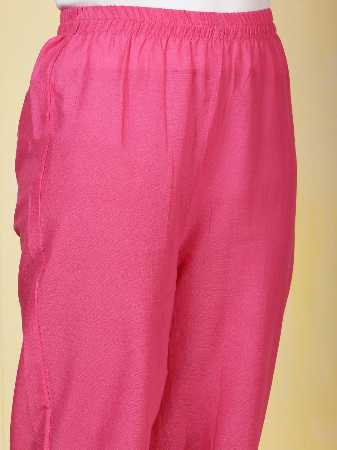 Printed Cotton Blend Kurta With Pants &amp; Dupatta