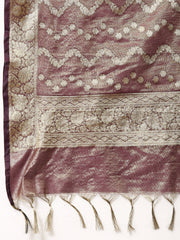 Woven Chanderi Unstitched Suit With Dupatta