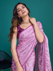 Sequins Embroidery Georgette Saree