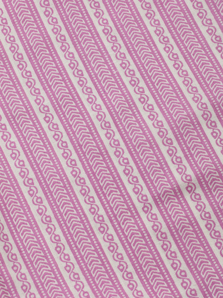 Printed Cotton Blend Unstitched Suit With Pant &amp; Dupatta