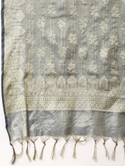 Woven Chanderi Unstitched Suit With Dupatta