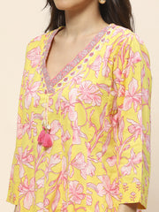 Printed Cotton Suit Set With Dupatta