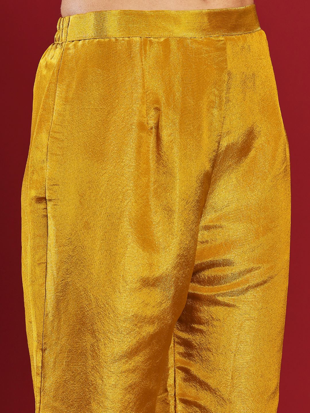 Embroidered Chinon Kurta With Palazzo