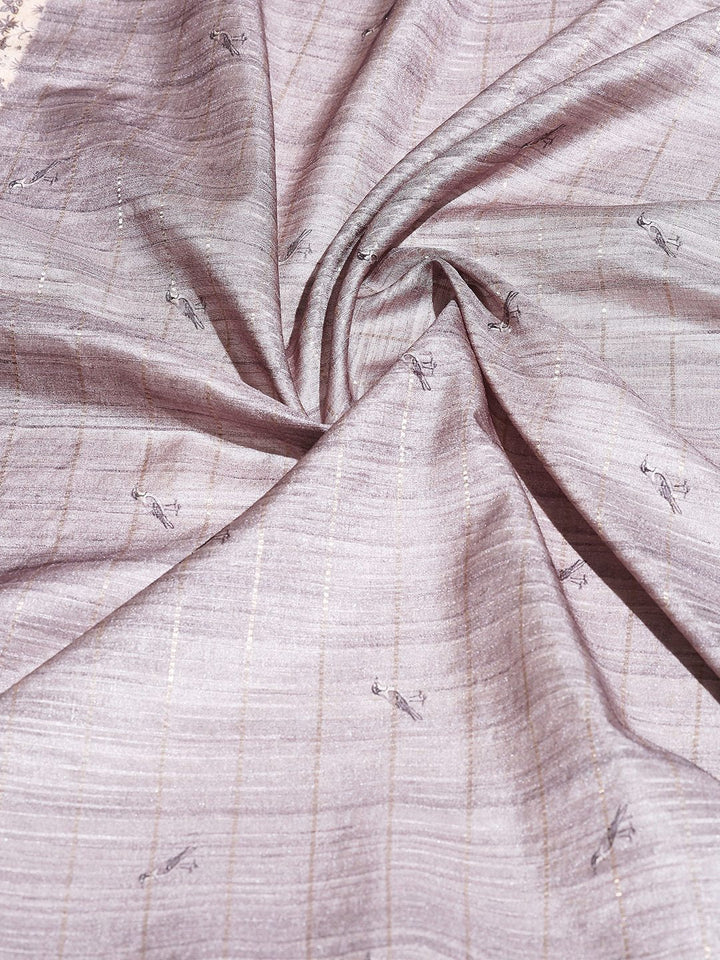 Floral Printed Tussar Silk Saree