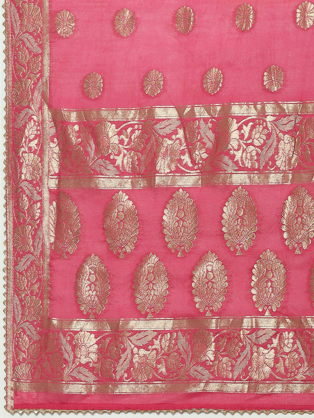 Neck Embroidered Chanderi Unstitched Suit Piece With Dupatta