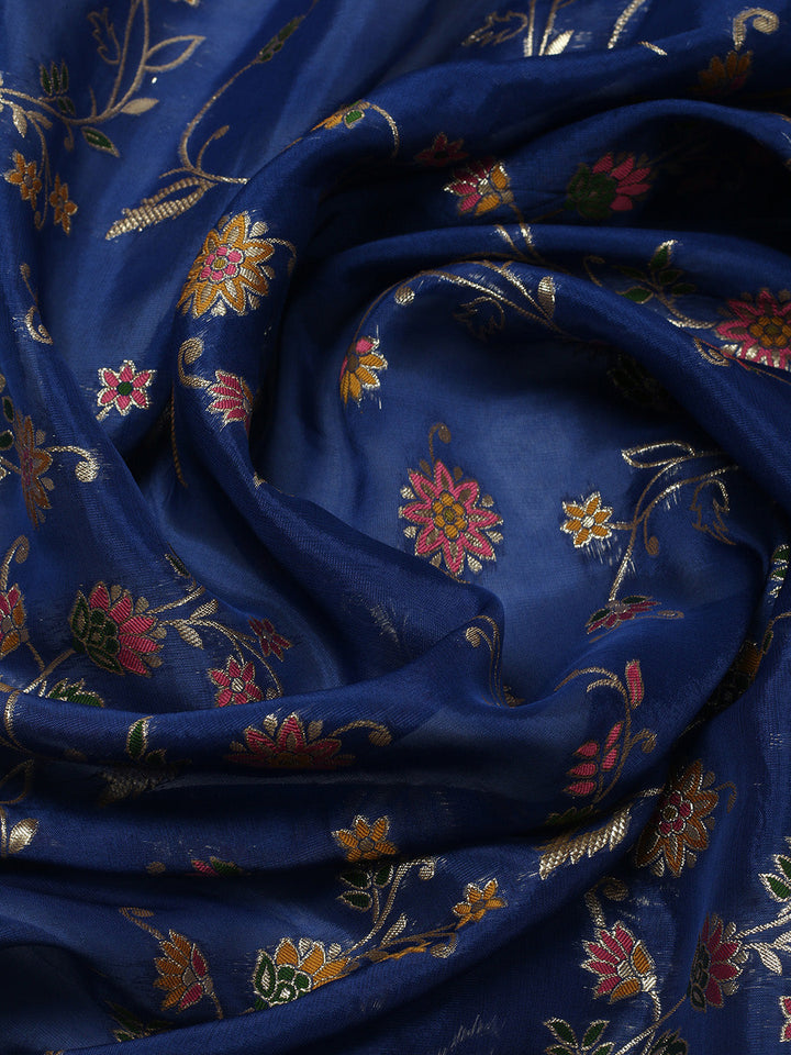 Embroidered Cotton Blend Stitched Kurta With Pant &amp; Dupatta